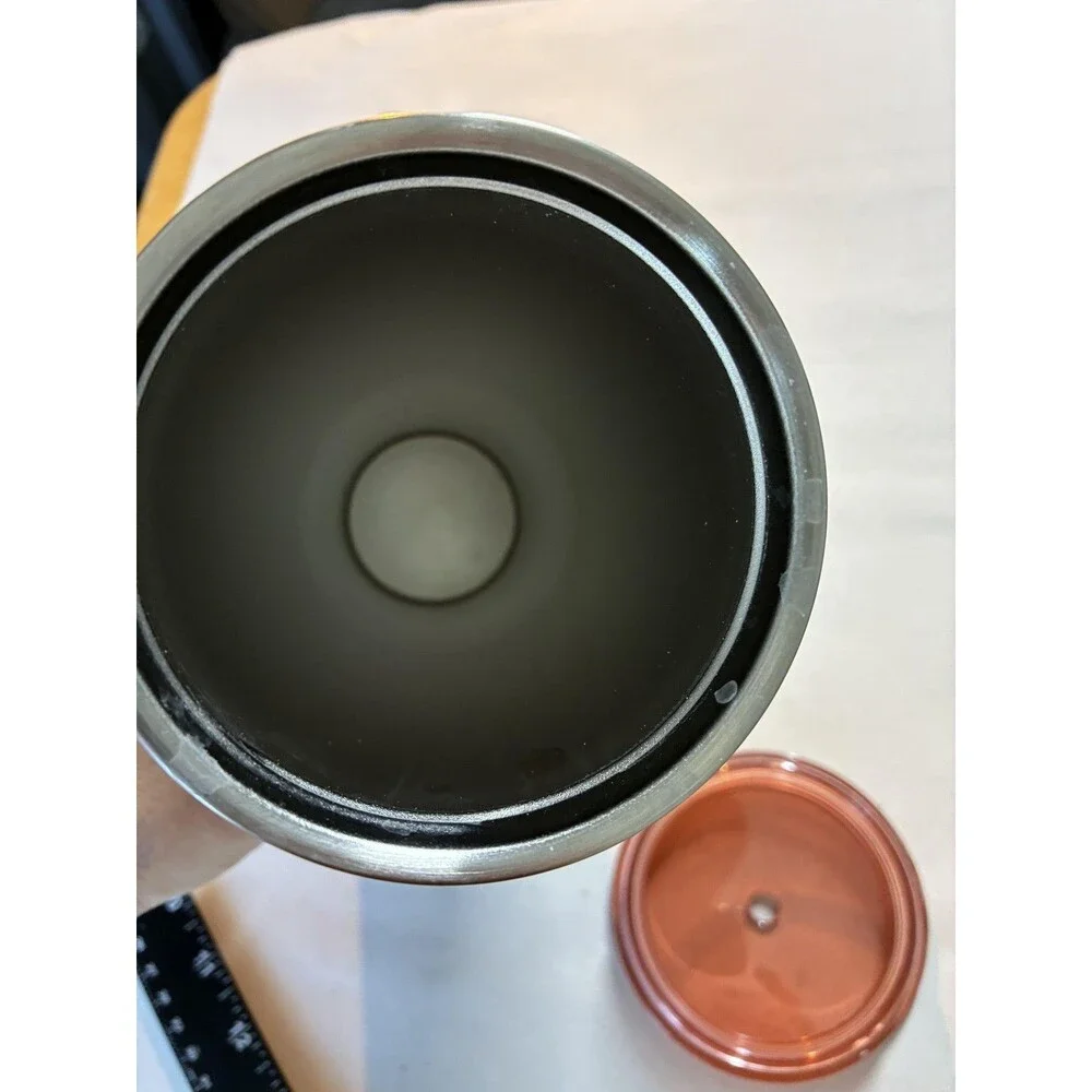 Starbucks Tumbler 24oz Gold Rose Gold Ombre Stainless Travel Cold Cup NO STRAW